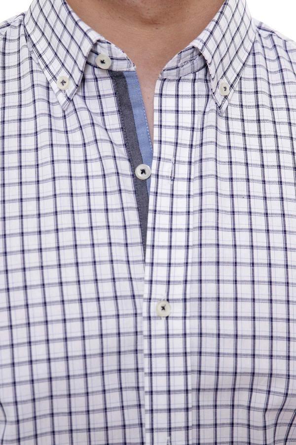 SEMI FORMAL SHIRTS BUTTON DOWN FULL SLEEVE OFF WHITE - Image 3