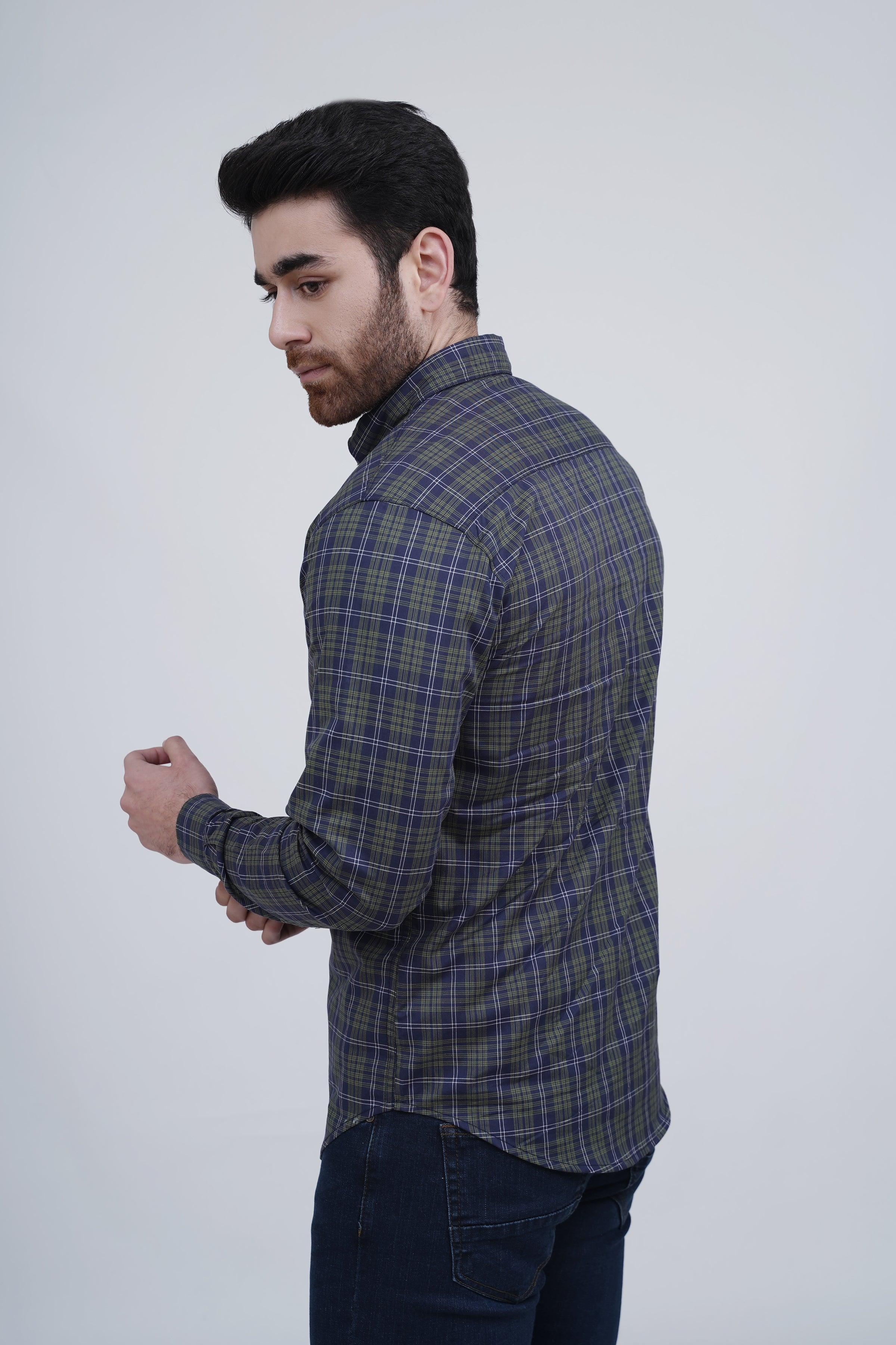 CASUAL SHIRT GREEN CHECK - Image 4