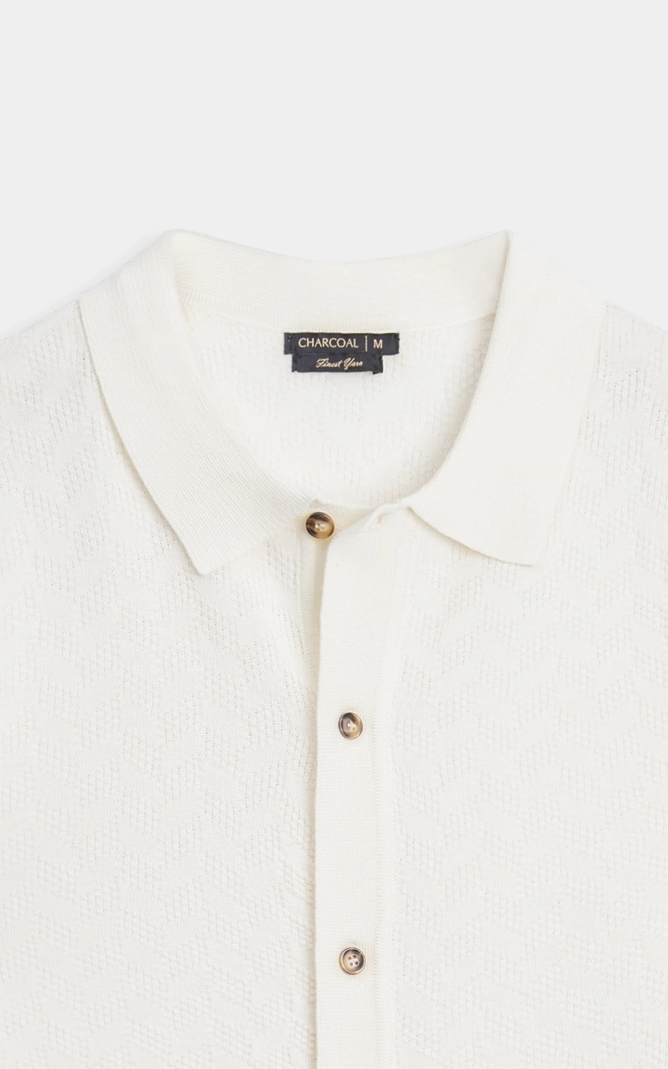 HALF SLEEVES SWEATER KNIT SHIRT OFF WHITE - Image 4