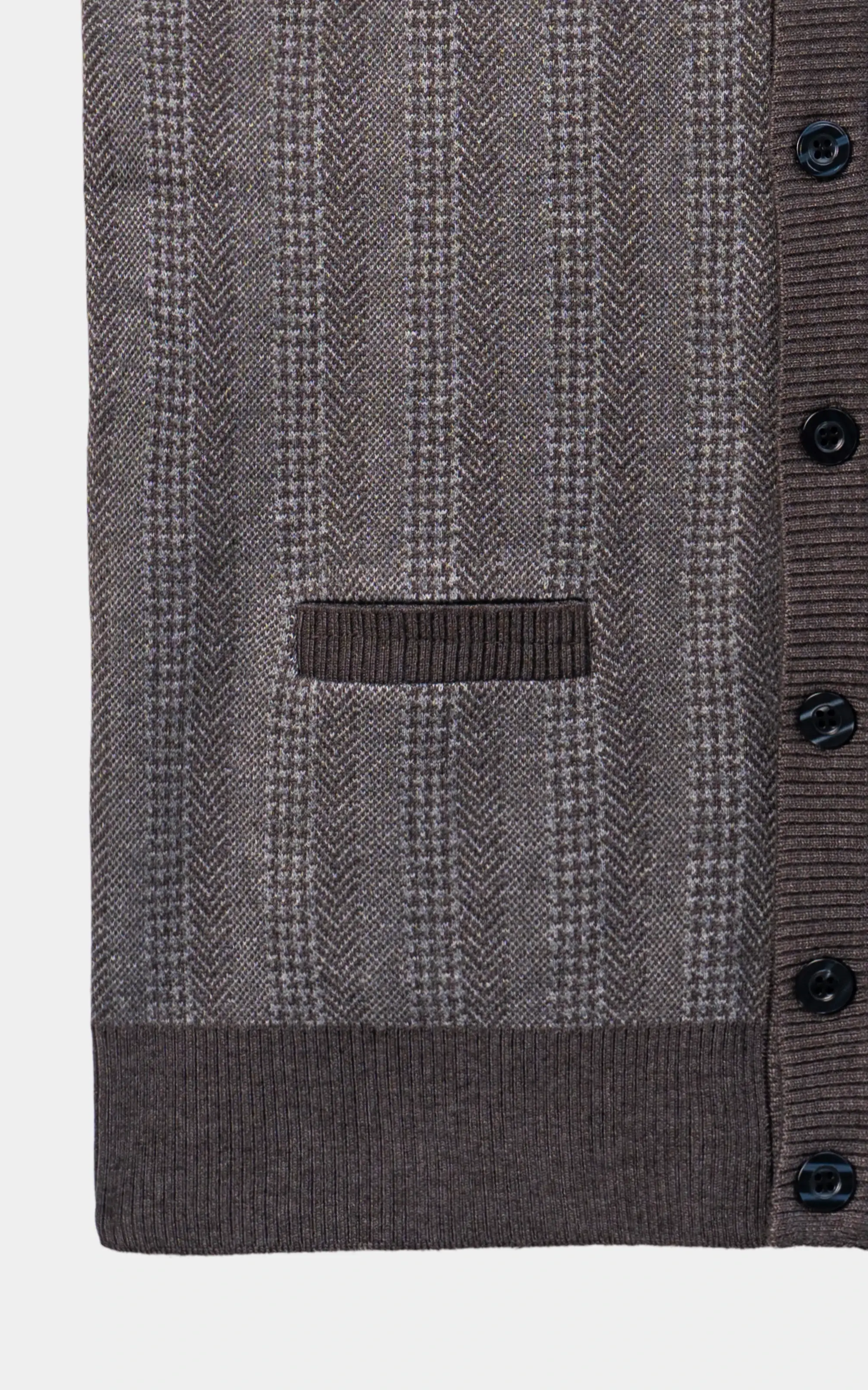 Sleeveless Cardigan Sweater Brown - Image 3