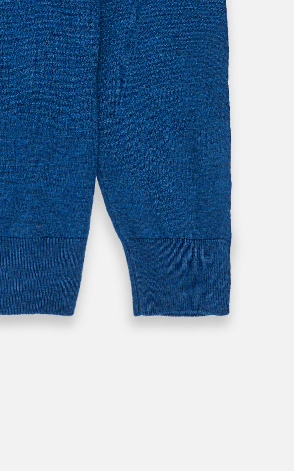 SWEATER CREW NECKLINE NAVY BLUE - Image 4