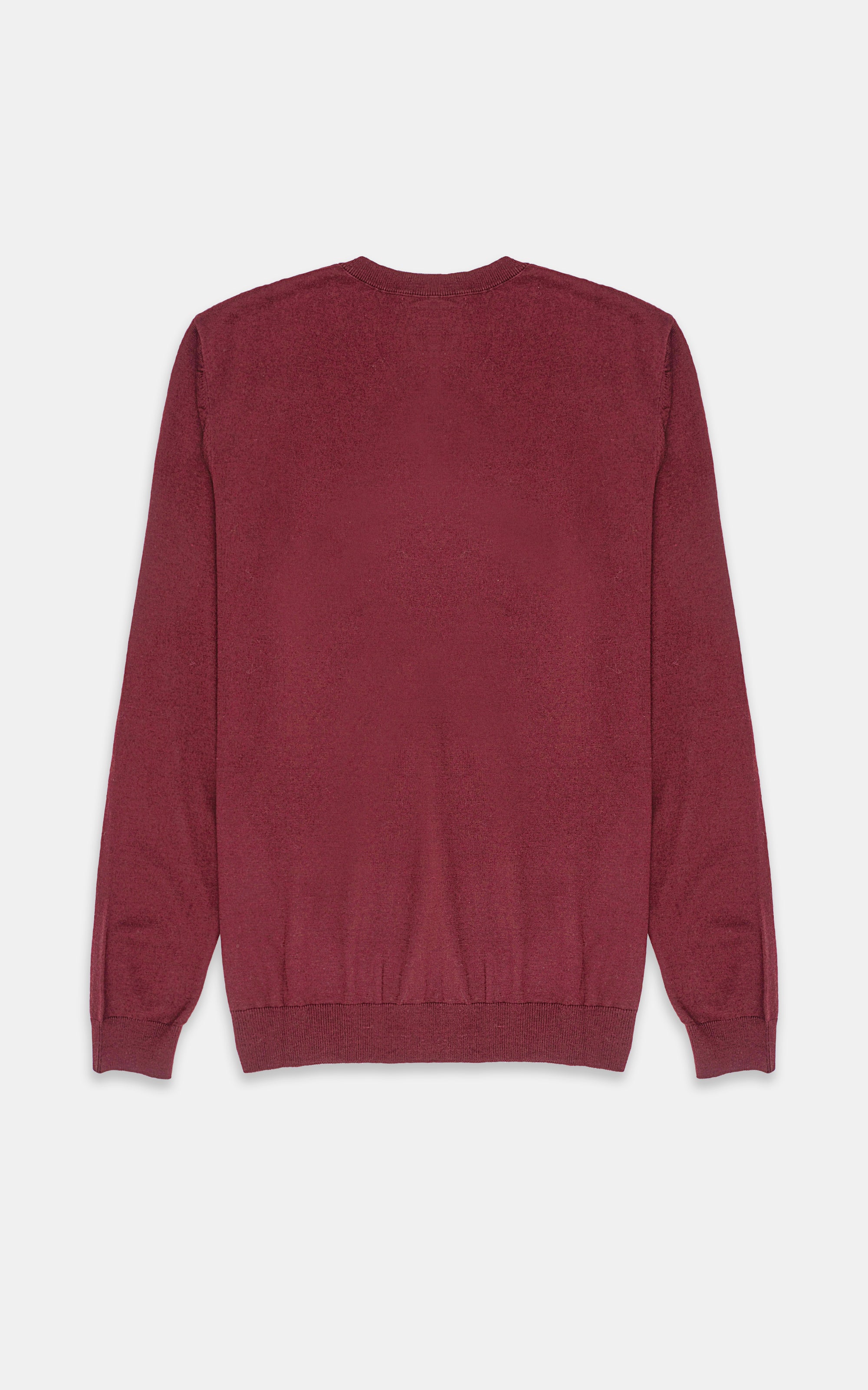 SWEATER V NECK MAROON - Image 3