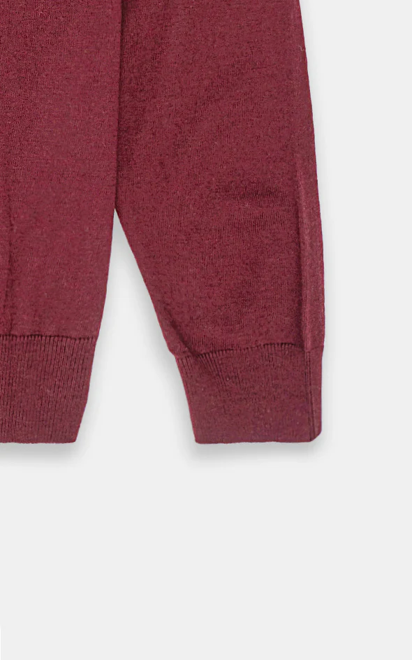 SWEATER V NECK MAROON - Image 4